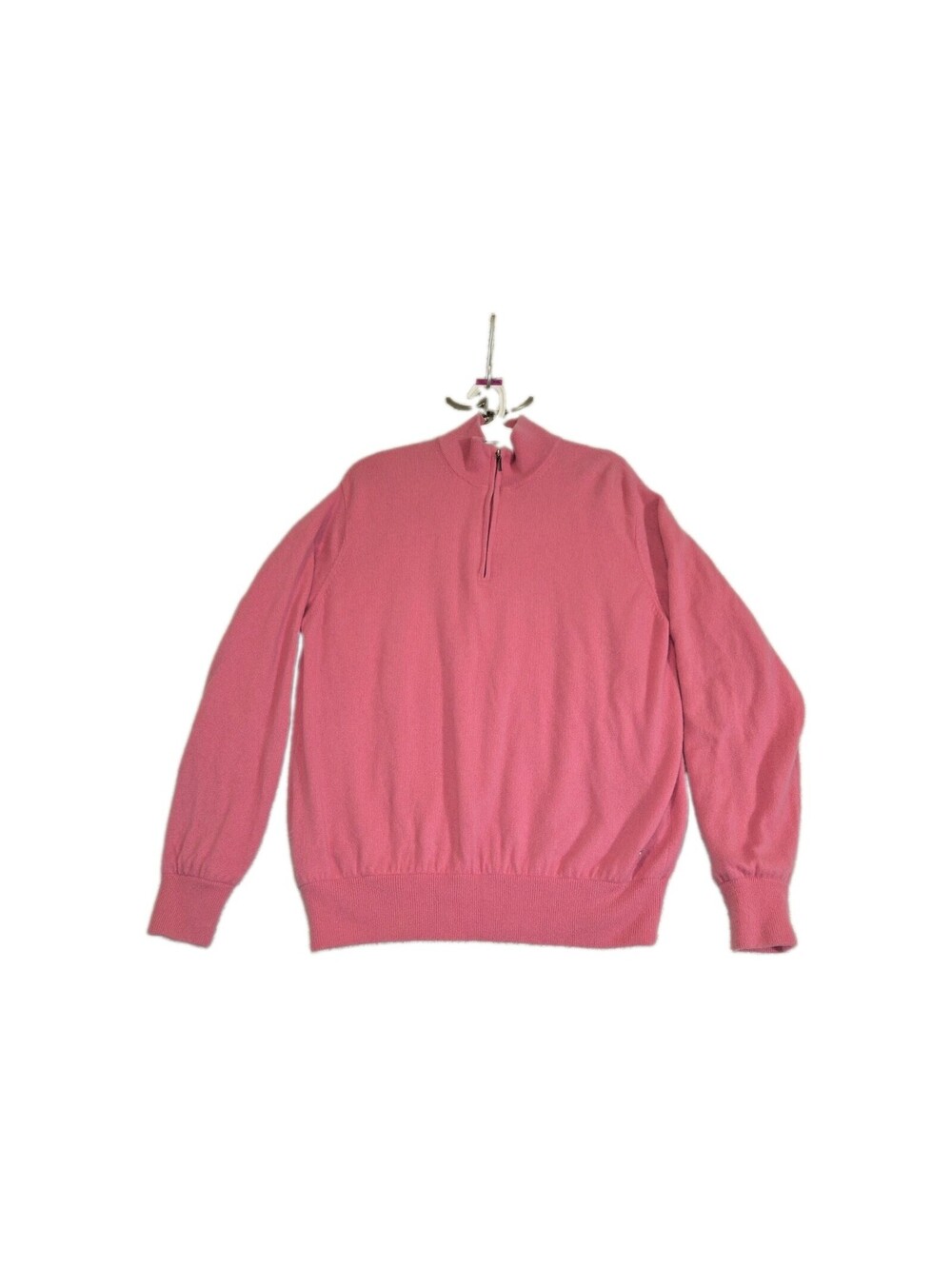sergio valletta 💯 cashmere Hot Pink Pullover/windbreaker Vtg 80s 90s Half Zip